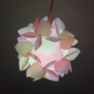 圣诞树花灯装饰品炫彩镭射手提灯笼金光膜手工10cm（小号）花灯