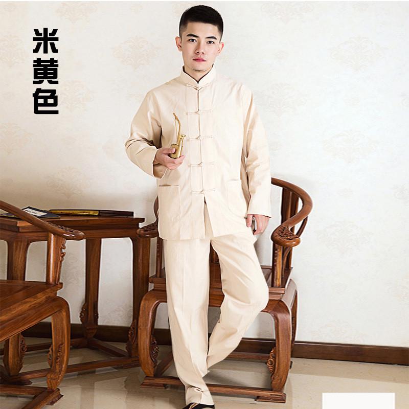 棉麻太极服女太极拳服装亚麻夏季男春秋夏装中老年春夏练功服套装