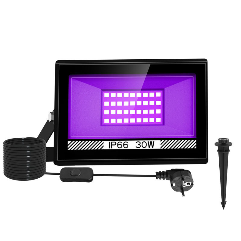 uv紫光灯户外ip66防水led庭院舞台投光灯100w照明氛围泛光灯