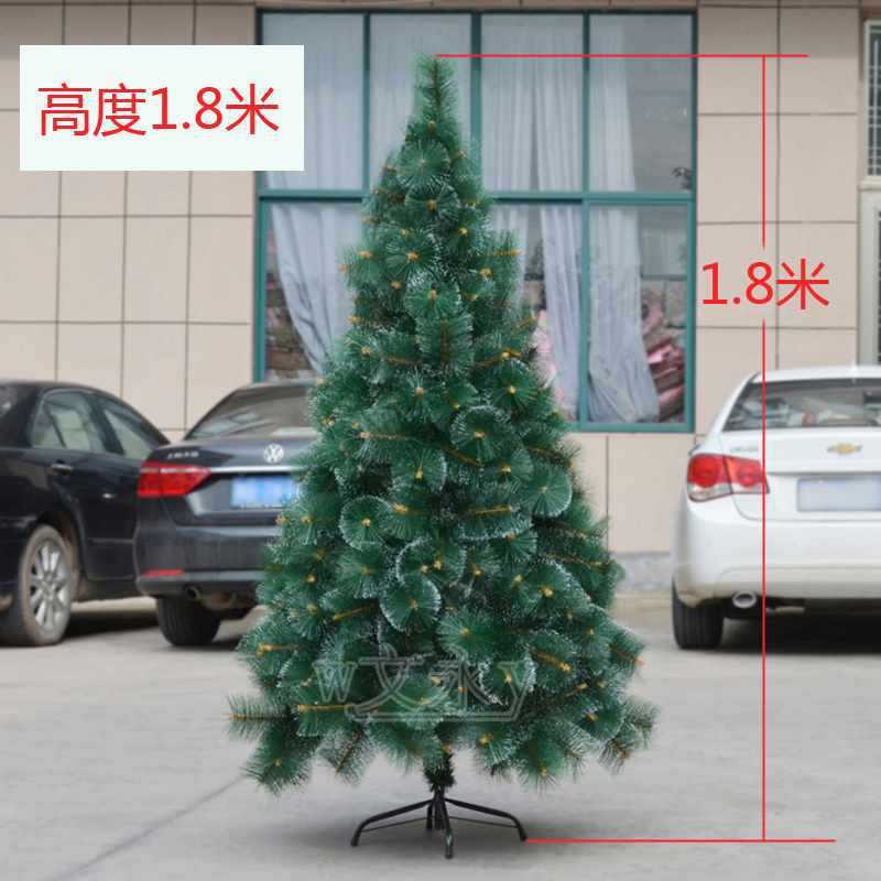 od59圣诞树1.21.51.82.1米花点雪松针白松针树150cm豪华加密圣诞