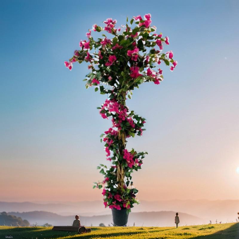 仿真三角梅树   仿真室内装饰落地家居花树