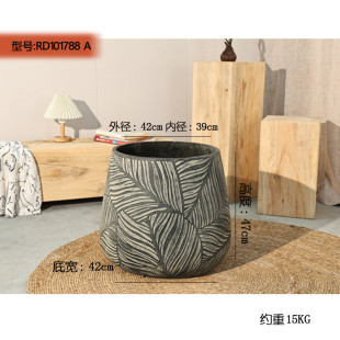 简约水泥花盆花箱竹户外庭院绿植盆栽阳台客厅百合种植箱龟背竹盆