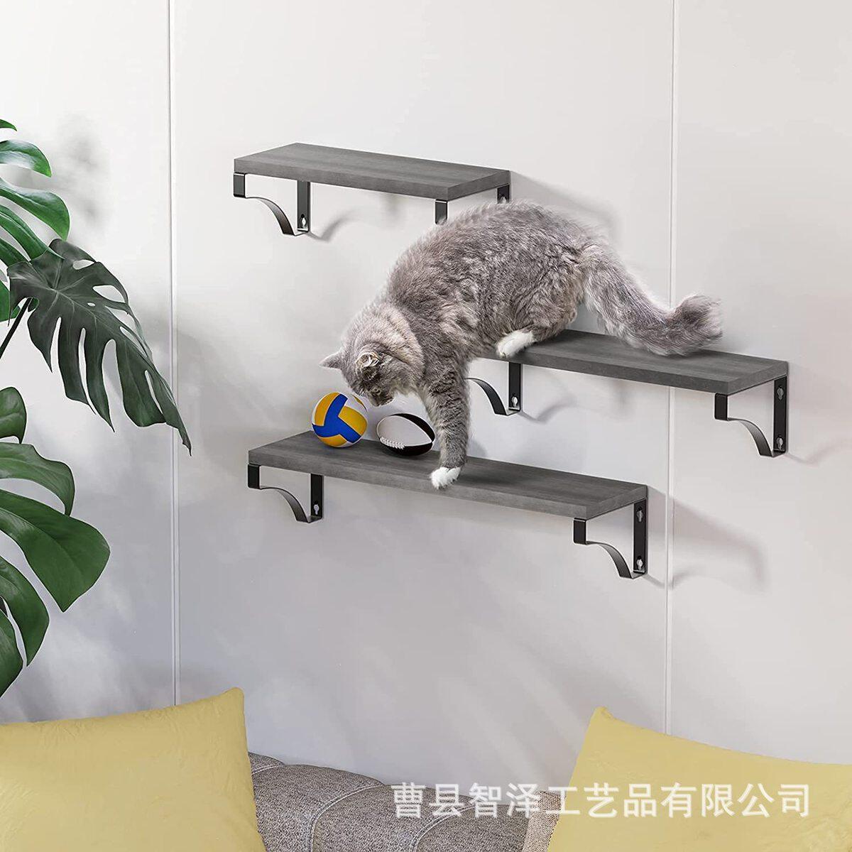 欧式悬浮墙上置物架木质浮动架浴室收纳整理架厨房客厅壁挂式搁板
