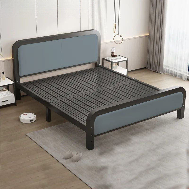 床头软包床双人1.8x2米铁艺床加厚加粗加密1.5米1.2米单人公寓床,标准件/零部件/工业耗材,车间地垫,淘宝优惠券,粉丝福利购,淘宝优惠卷