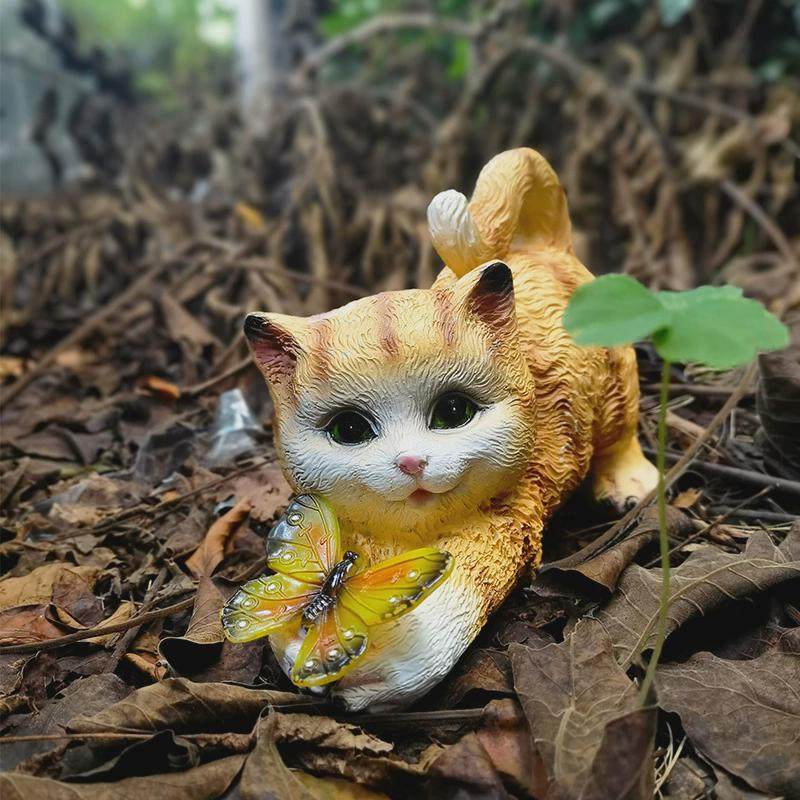 太阳能猫咪蝴蝶户外阳台坪花园装饰灯庭院摆件景观灯草坪灯,家居饰品,户外/庭院摆件,淘宝优惠券,粉丝福利购,淘宝优惠卷