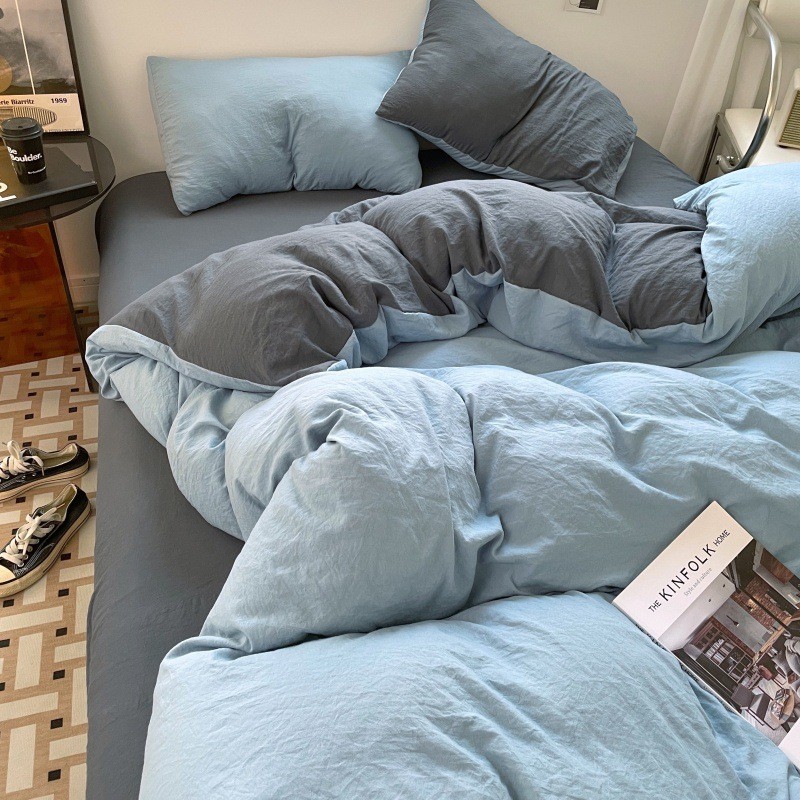 母婴级可水洗磨毛床单四件套床笠被套学生宿舍三件套4一件批发