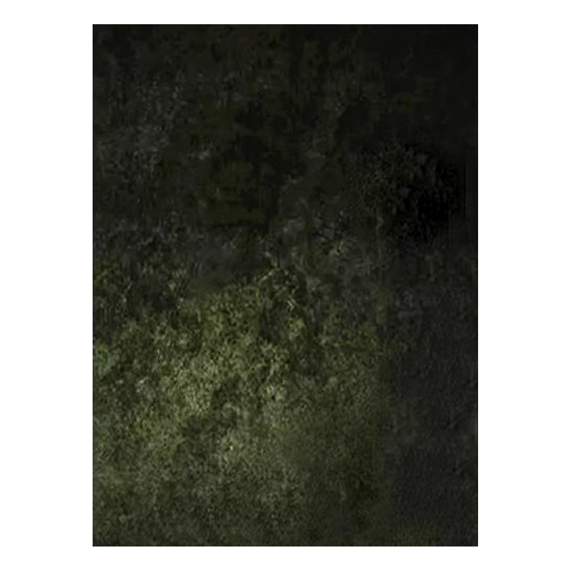 侘寂风墨绿色装饰画客厅抽象画手绘油画极简无框画肌理大幅落地画