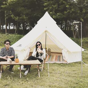 沐阳蒙古包户外帐篷无中杆防霉防雨多人过夜专业牛津布棉布营地帐