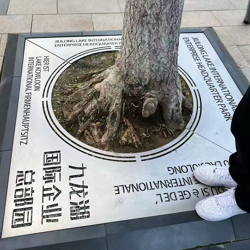 不锈钢树池篦子板栅板市政绿化树坑网格护树格金属树池盖板定制