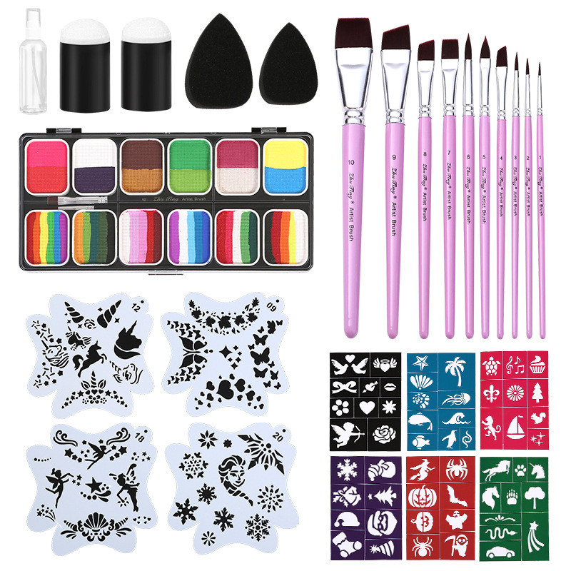 努彩俪儿童万圣节化妆脸咔易清洗人体面部创意水溶性人体彩绘颜料