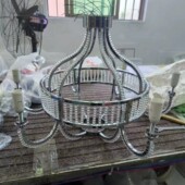 美式 吊灯轻奢餐厅客厅灯美式 复古水晶灯具别墅大气家用创意卧室灯