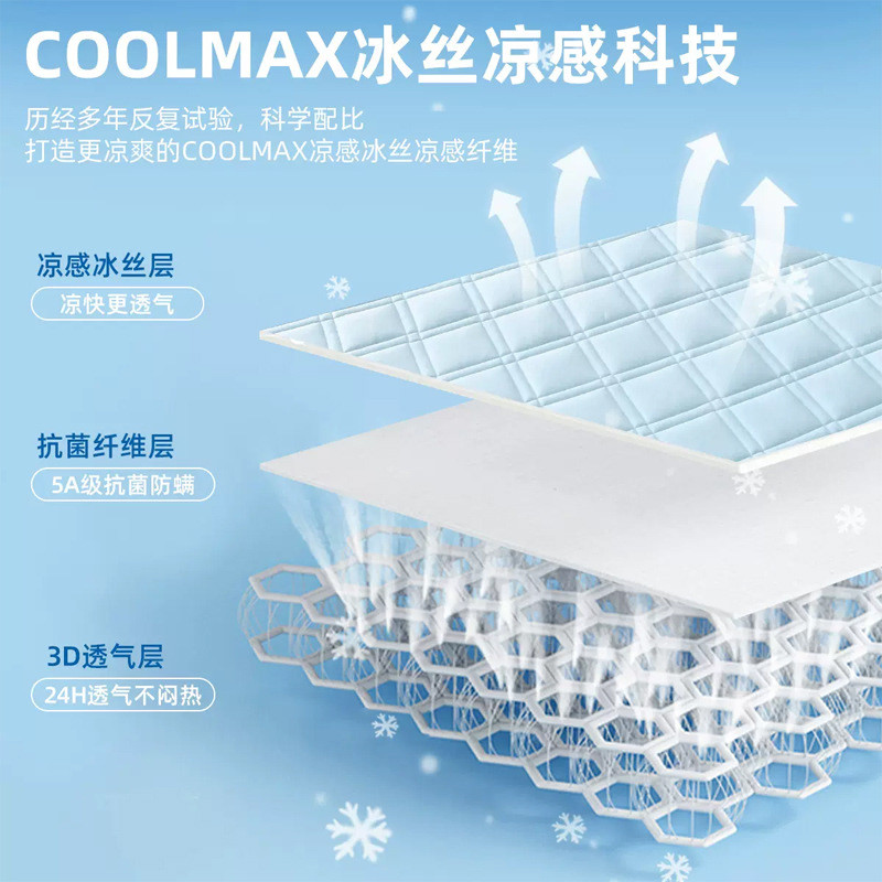日式凉感床垫双人床褥冷感轻薄凉爽水洗夏季透气防滑床垫保护垫