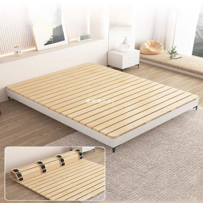 实木榻榻米排骨架加厚护腰硬床板透气防潮折叠护脊椎松木床架包邮
