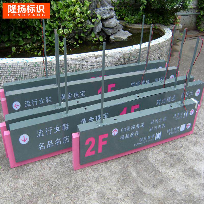 商场吊牌双面led镂空发光灯箱收银台灯箱洗手间牌索引指示烤漆牌