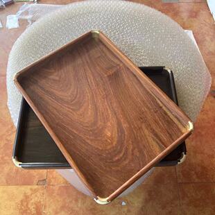 文玩檀木茶盘木托盘长方形花梨木水果盘子黑檀木盘紫光盘厂家批发