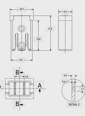 14件15a20a25a30a40a50a60a32v迷你开槽mcase形盒式保险丝套件