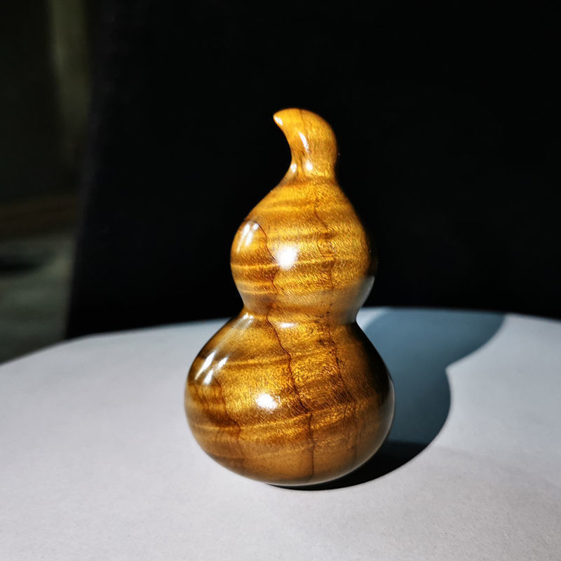 金丝楠木葫芦把玩件阴沉木金丝楠乌木文玩手把件老料摆件汽车挂件