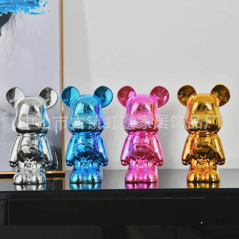 爱心模型小摆件客厅网红卡通雕塑理发店潮熊商场美陈店铺装饰品