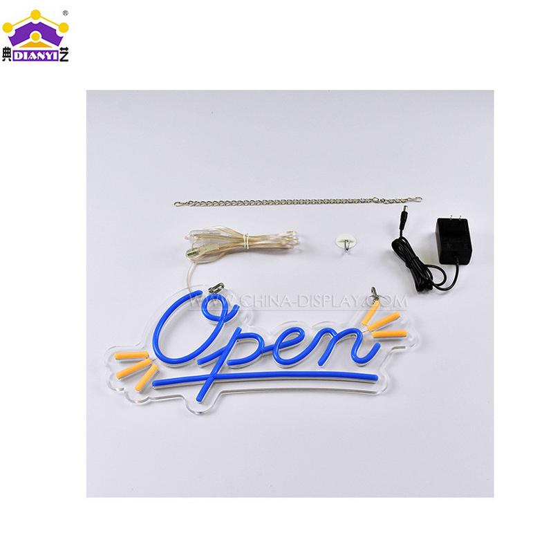led霓虹灯open发光广告牌门店挂牌开门招牌酒吧霓虹灯营业装饰灯