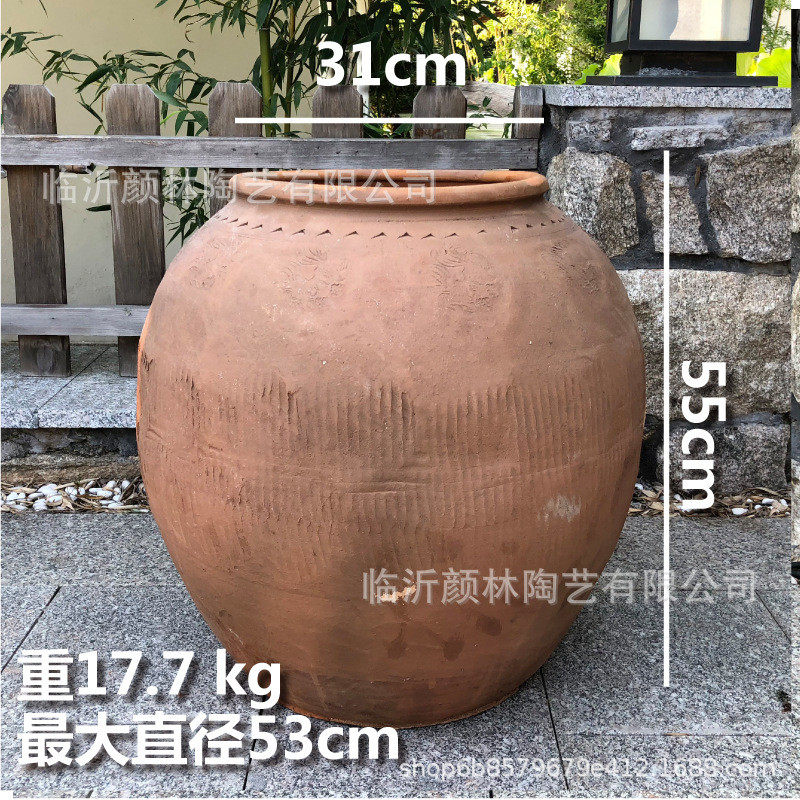 【颜林】陶缸景观粗旧陶罐装饰园林庭院大号花盆瓮仿古陶器组合缸