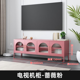 电视柜简约现代小户型家用卧室置物架北欧轻奢客厅铁艺收纳储物柜