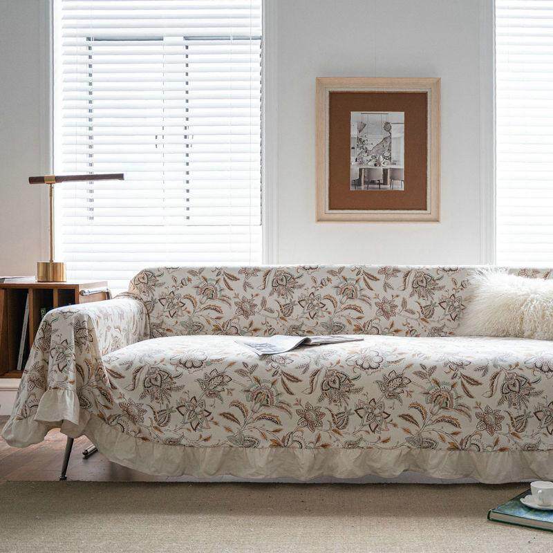 欧式沙发套沙发盖布美式田园高级感提花罩全包万能套巾全盖沙发布