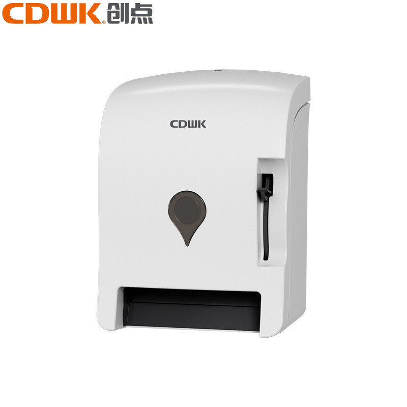创点半自动拉杆出纸机公共卫生间壁挂式卷纸器纸半自动出商场机