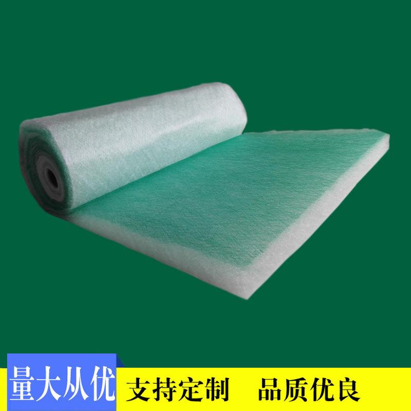 喷漆房地格槽漆雾过滤棉 绿白玻璃纤维毡 地棉 阻漆网 PA-60底棉