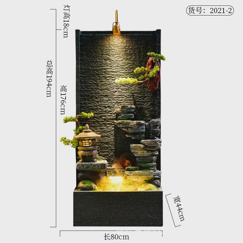 大型水幕墙假山流水摆件店铺客厅鱼缸庭院水景落地酒吧流水墙装饰