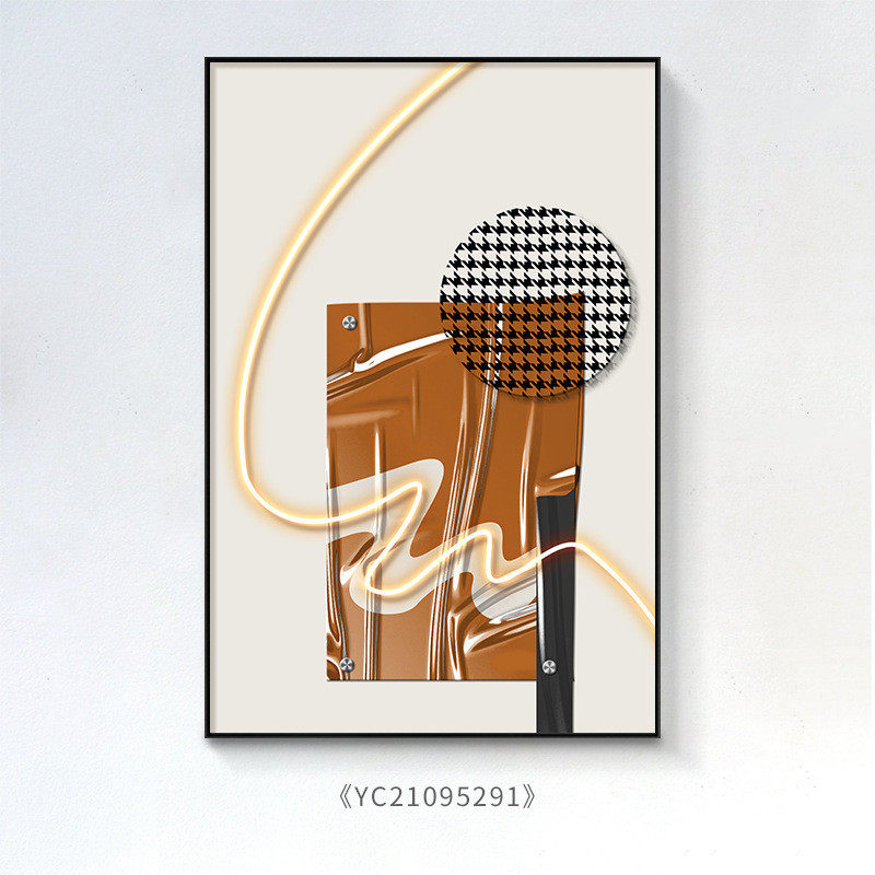 玄关装饰画意式轻奢灯走廊沙发背景墙巨幅落地挂画客厅画过道壁画