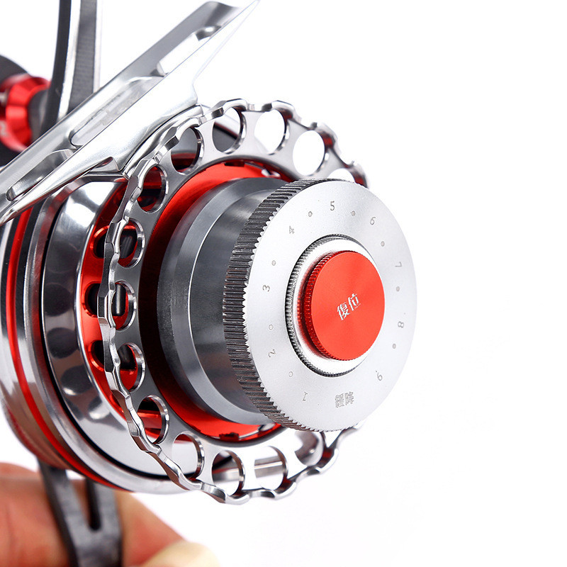 桃源hsx65筏降磁力缓轮数显轮带泄力计数轮全金属微铅轮筏钓轮