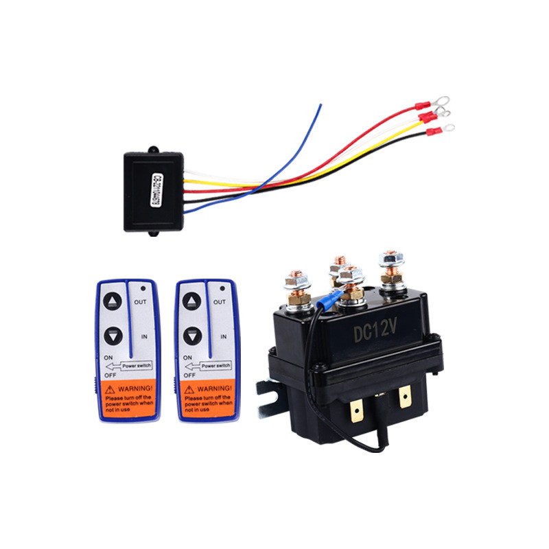 厂家直售12v250a汽车绞盘继电器4250x套装带遥控器控制器继电器
