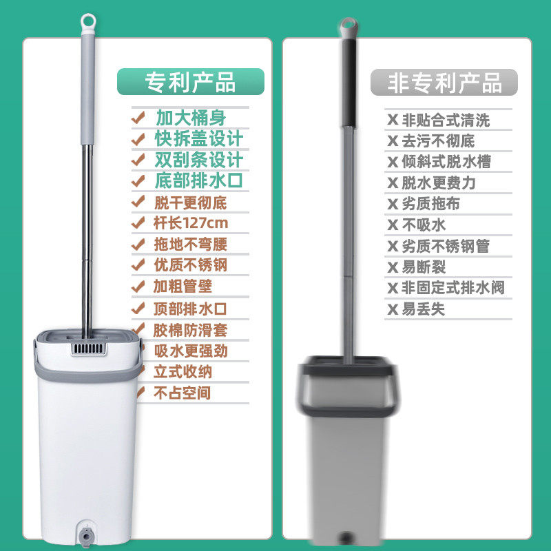 博生懒人拖把2024新款家用免手洗拖布拖地神器平板墩布一拖昌嘉勤,畜牧/养殖物资,特种养殖设备,淘宝优惠券,粉丝福利购,淘宝优惠卷