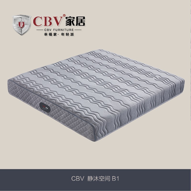 家用卧室弹簧床垫软硬适中1.8米双人深灰色耐脏席梦思防螨1.新款