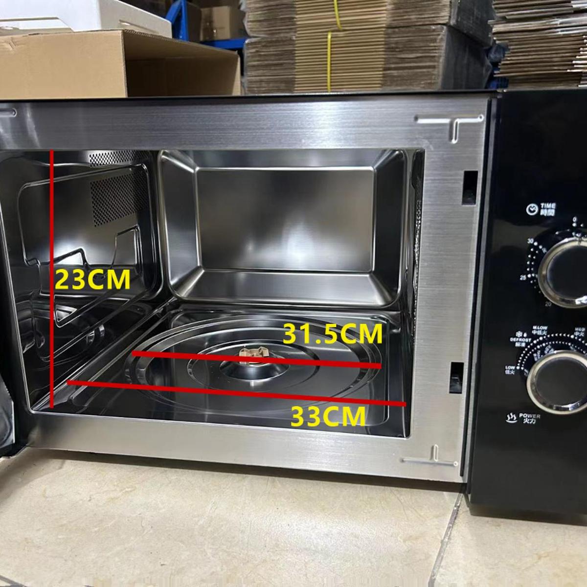 商用微波炉30升大容量不锈钢内胆快速机械旋钮解冻机1000W大功率