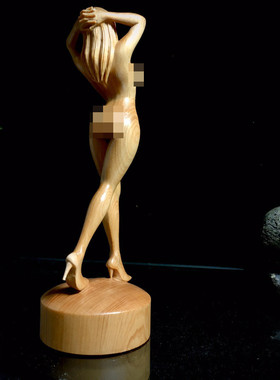 崖柏木雕高跟鞋女摆件实木雕刻花样年华家居办公装饰工艺礼品