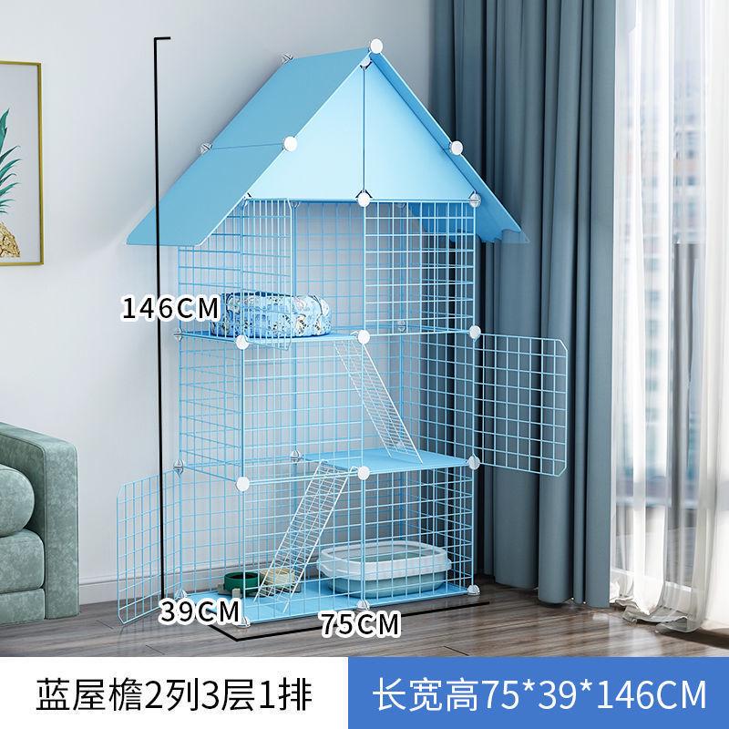 宠物双层铁丝网猫笼家用三层豪华围栏室内猫笼子四层猫舍猫别墅