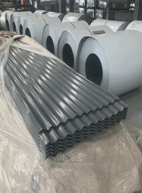 彩钢板屋面防腐隔热瓦楞压型琉璃828型灰色仿古彩钢瓦