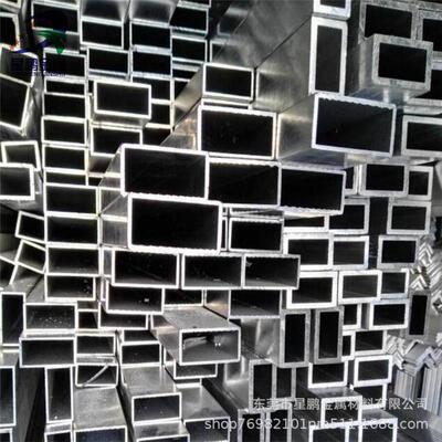 供应6061通铝管圆角铝方通铝型材6063坯料空心铝扁方形氧化方铝管