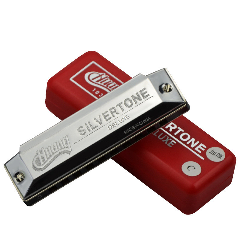 新升级huang/加厚103-1黄牌布鲁斯十孔口琴初学者演奏乐器