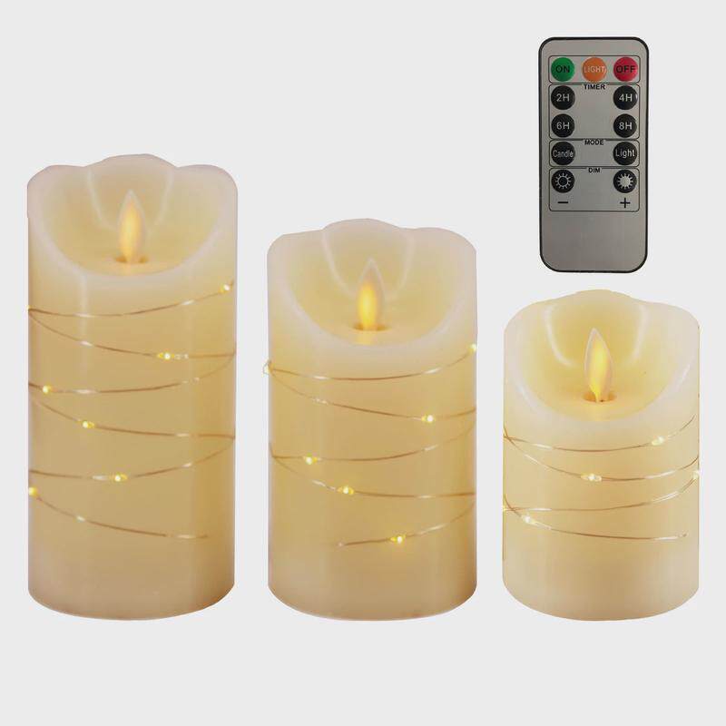 led仿真摇摆火焰头电子蜡烛户外酒店餐厅婚礼浪漫摆件灯串带遥控