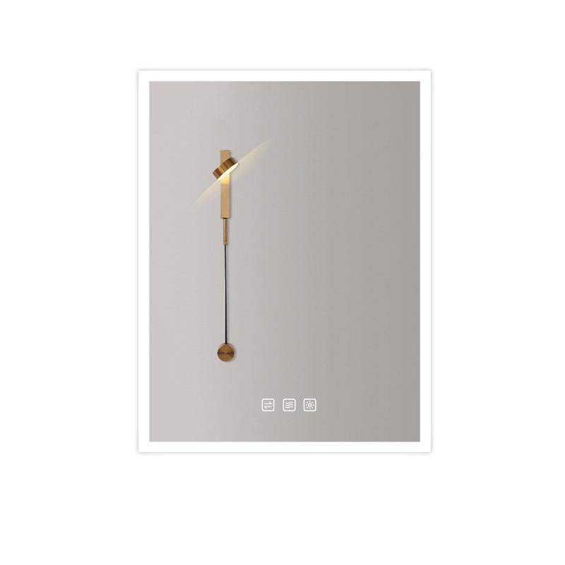 定制洗手间发光led浴室镜子防雾圆镜酒店卫生间智能镜子带灯挂墙