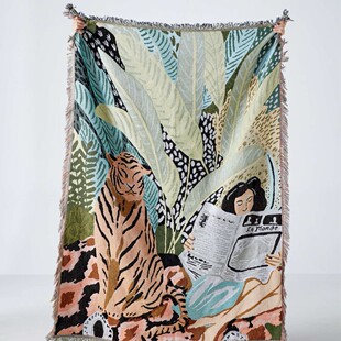 洛杉矶装饰挂毯创意blanket沙发毯个性艺术家毯毛毯