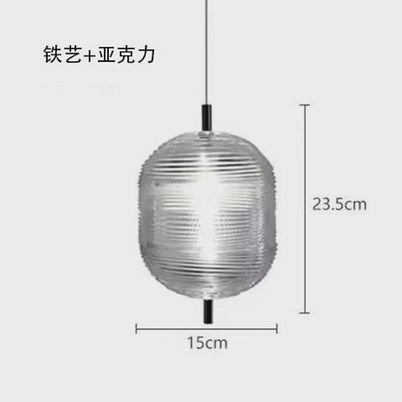 跨境意大利单头组合餐厅灯样板房楼梯别墅挑空玻璃吧台床头小吊灯