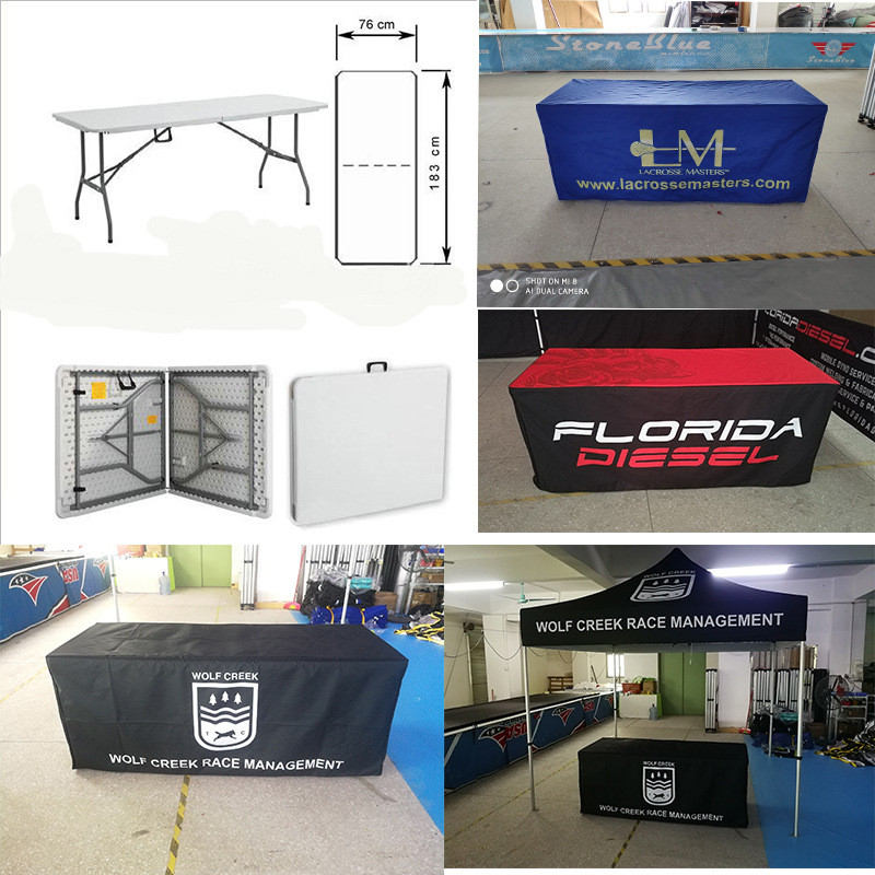 广告桌布定制logo防水罩6ft桌布展会定制活动促销活动桌罩会议