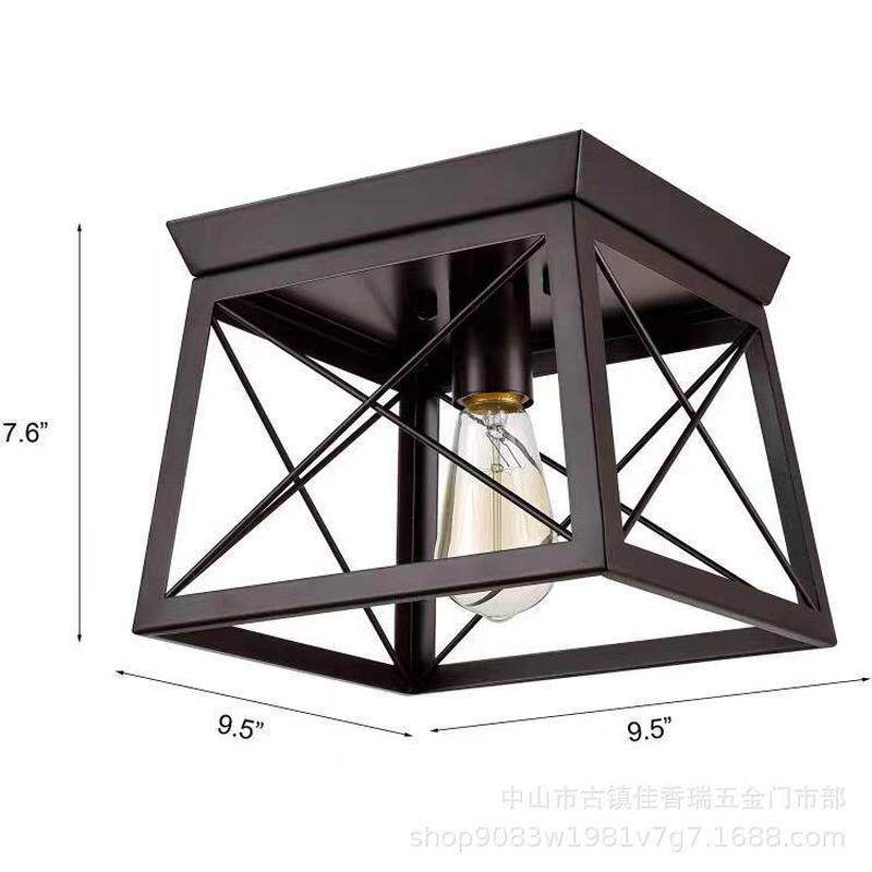 美式复古吸顶灯玄关阳台卧室灯过道走廊灯工业风顶灯楼梯厨房