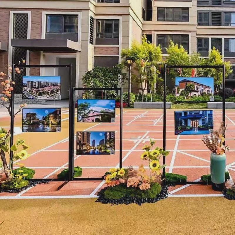 书法作品展示美术作品展示架摄影作品广告铝合金展示架书画展板