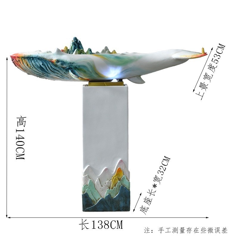 大型公司开业流水喷泉循环水生财玄关客厅现代轻奢工艺品落地摆件