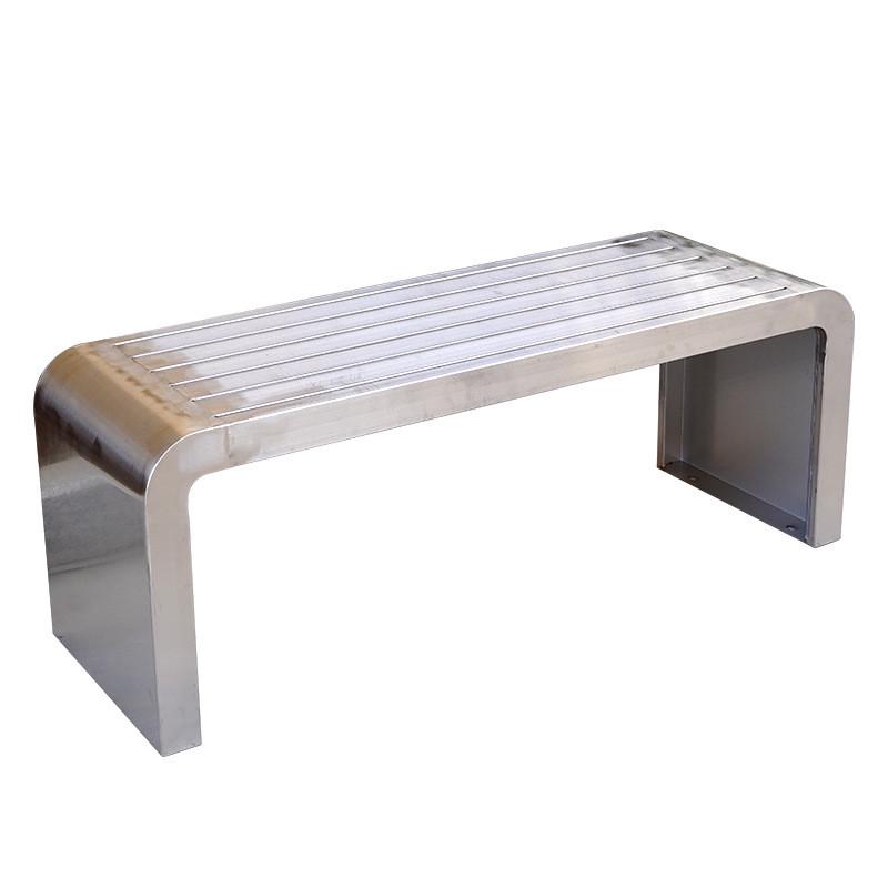 户外长椅公园椅不锈钢公交站广场社区休闲椅广场小区排椅休息条凳