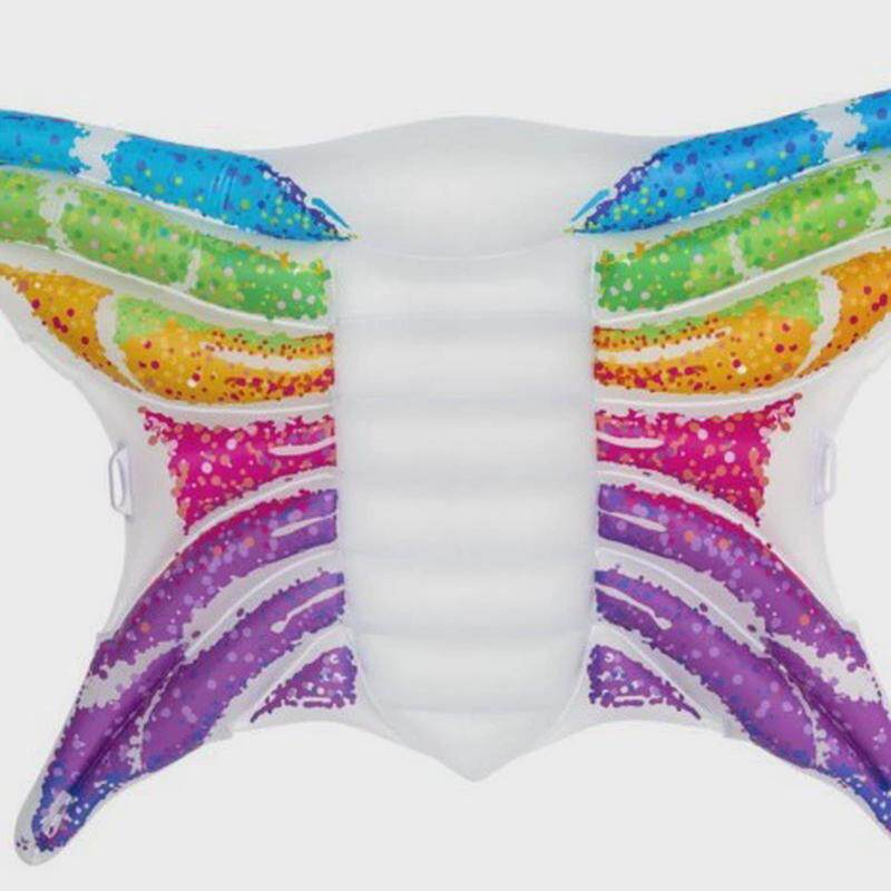 bestway蝴蝶浮排手柄浮岛泳池彩绘冲浪板浮板时尚水上充气床